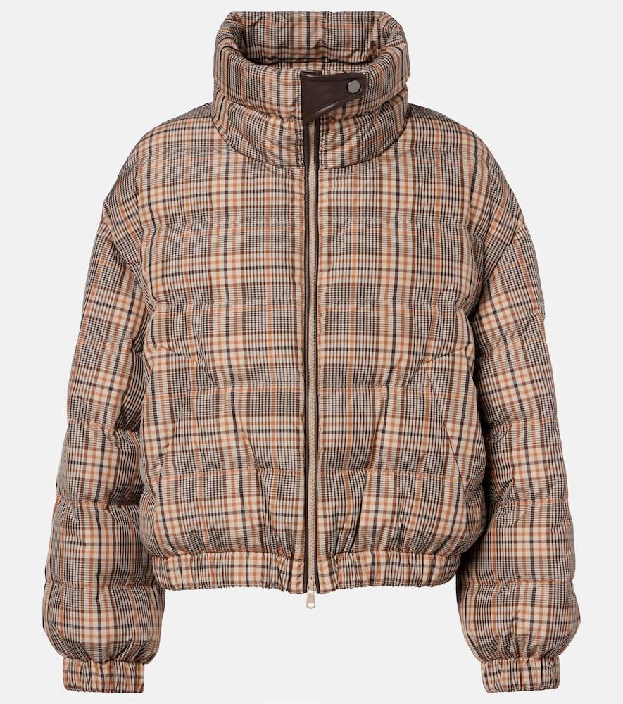 brunello cucinelli checked leather
