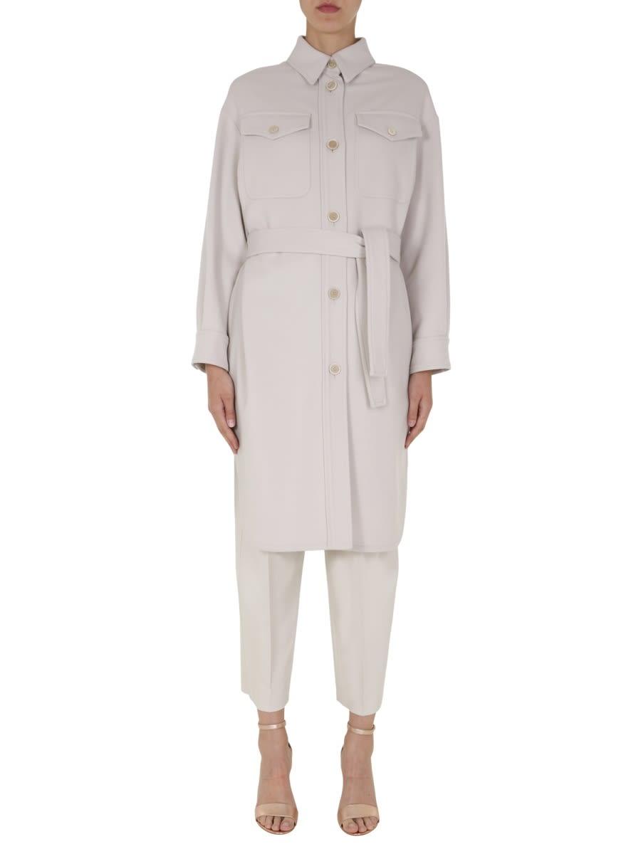 brunello cucinelli coat with belt