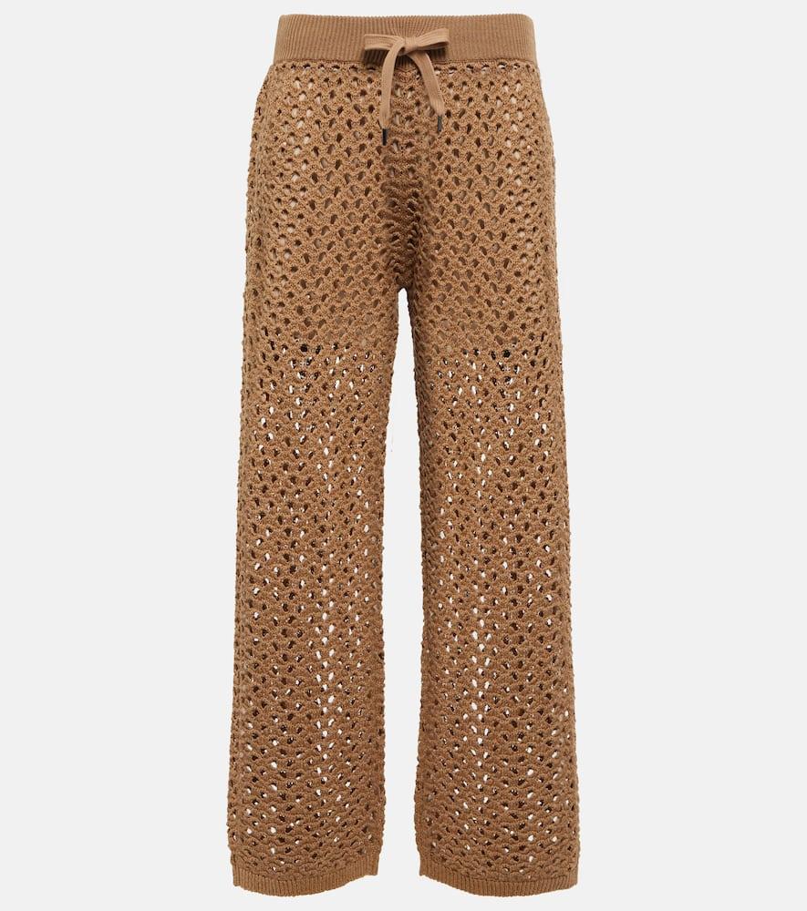 brunello cucinelli cotton, linen and silk sweatpants
