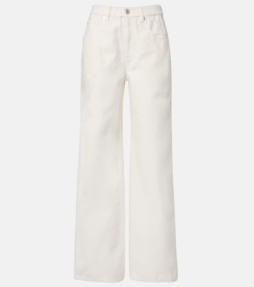 brunello cucinelli cotton and linen wide