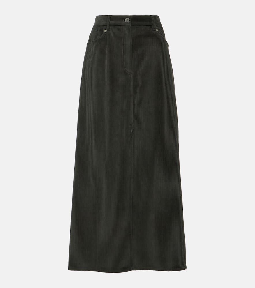 brunello cucinelli cotton corduroy maxi skirt
