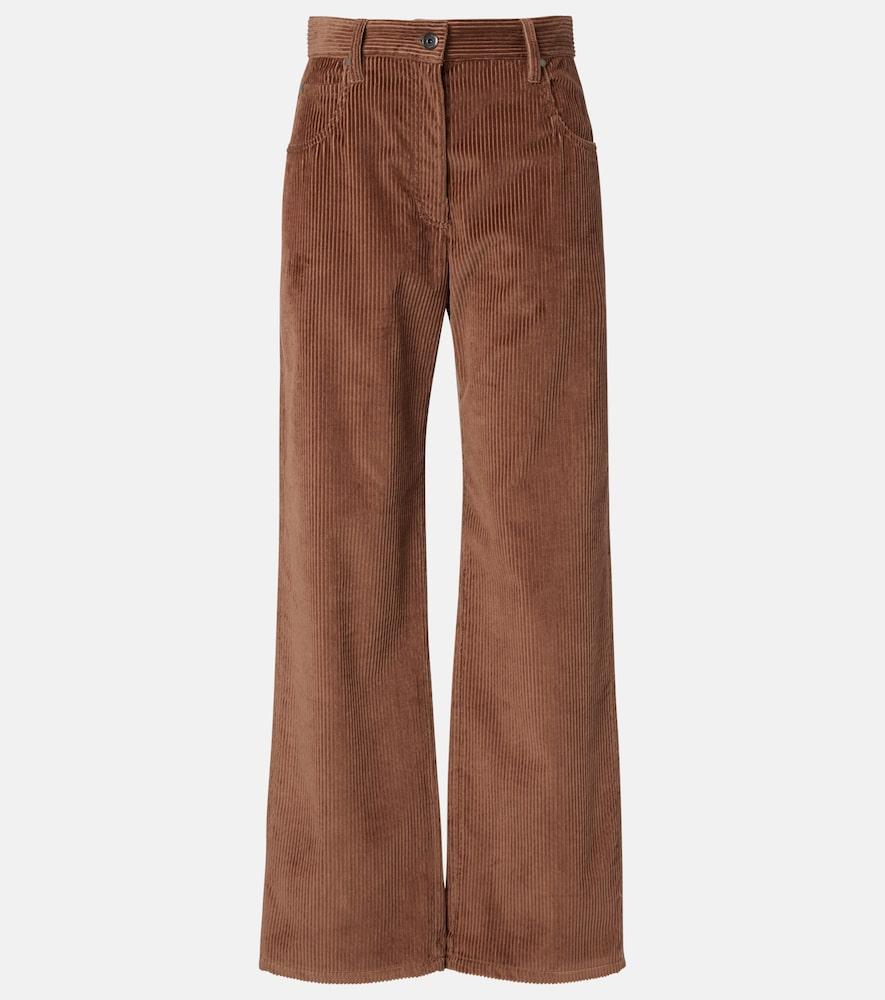 brunello cucinelli cotton corduroy wide