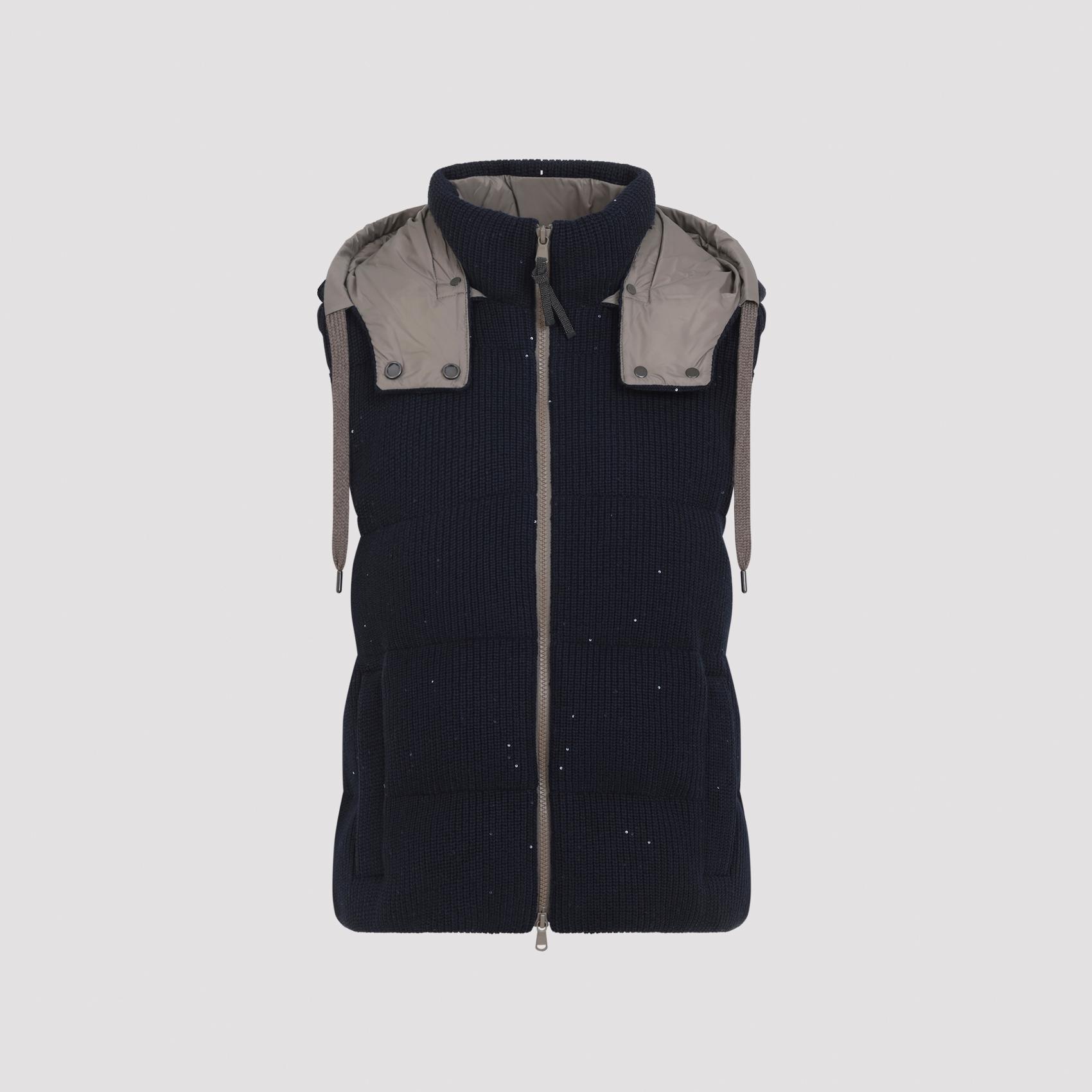 brunello cucinelli cotton gilet blue - women