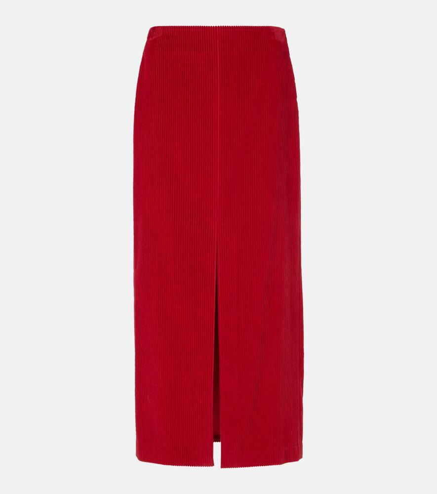 brunello cucinelli cotton midi skirt