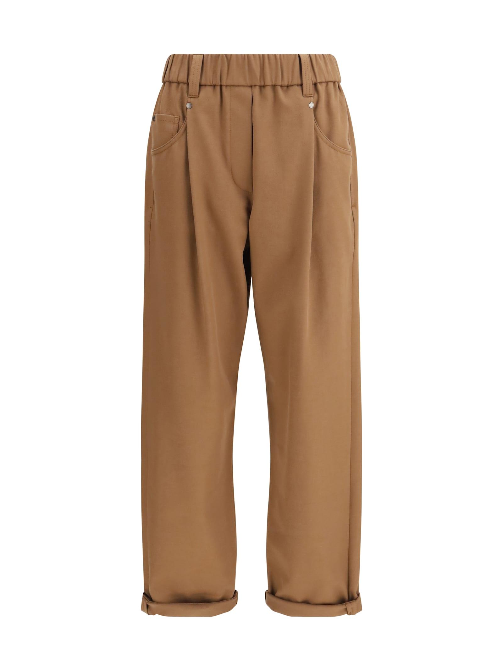 brunello cucinelli cotton pants