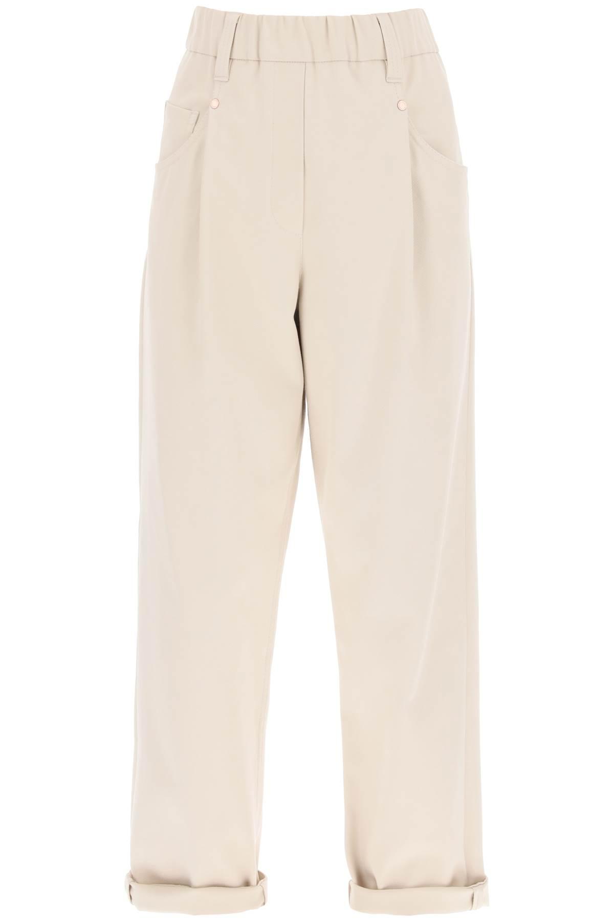 brunello cucinelli cotton trousers