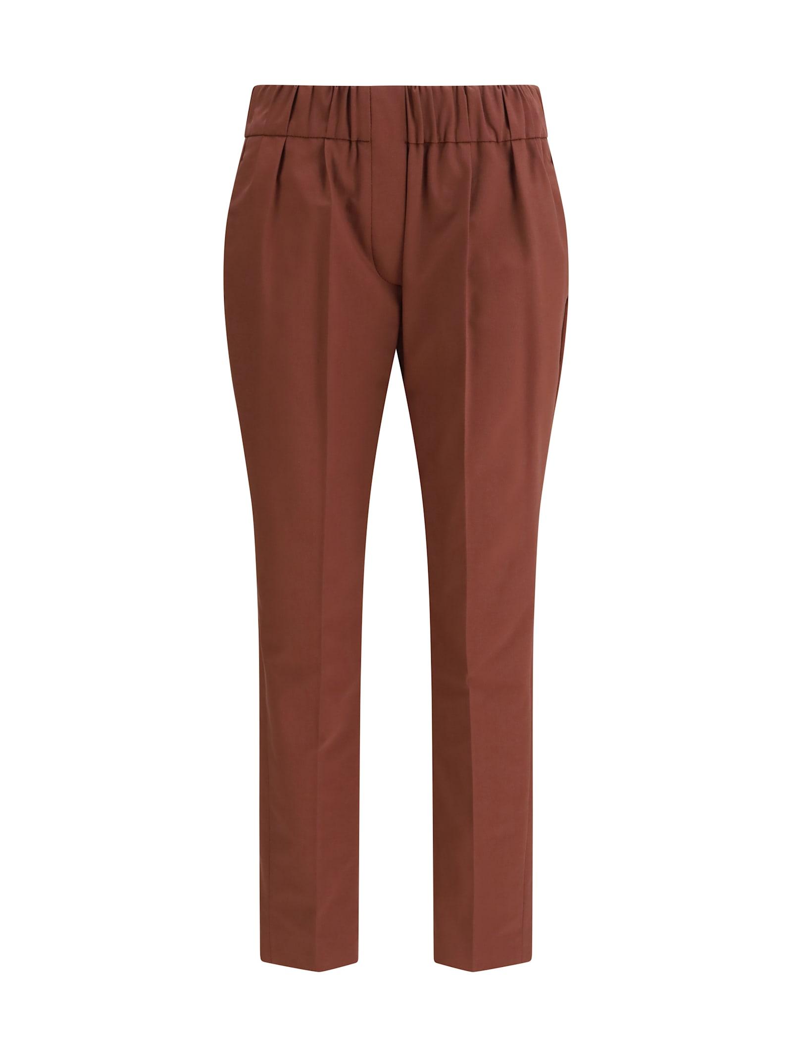 brunello cucinelli cotton trousers