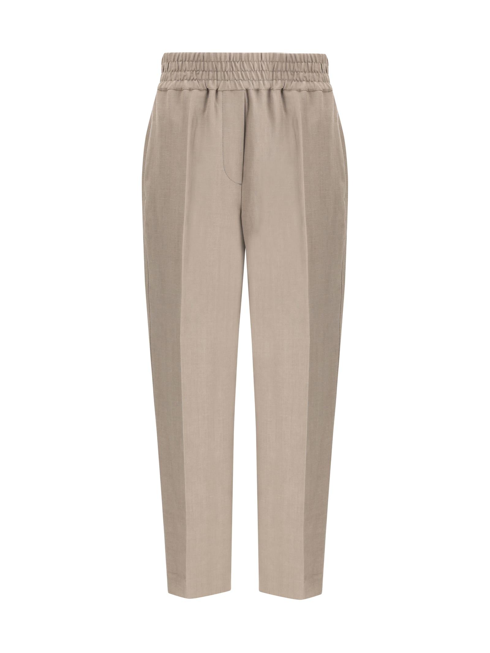 brunello cucinelli cotton trousers