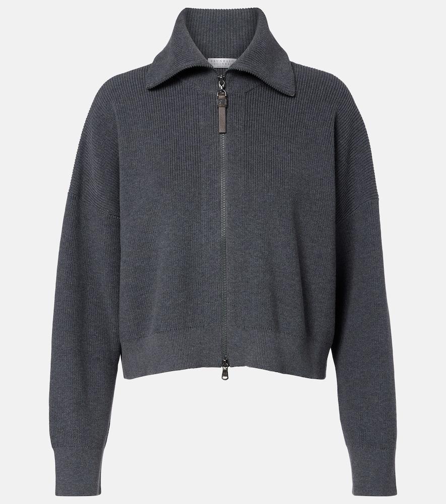 brunello cucinelli cotton zip