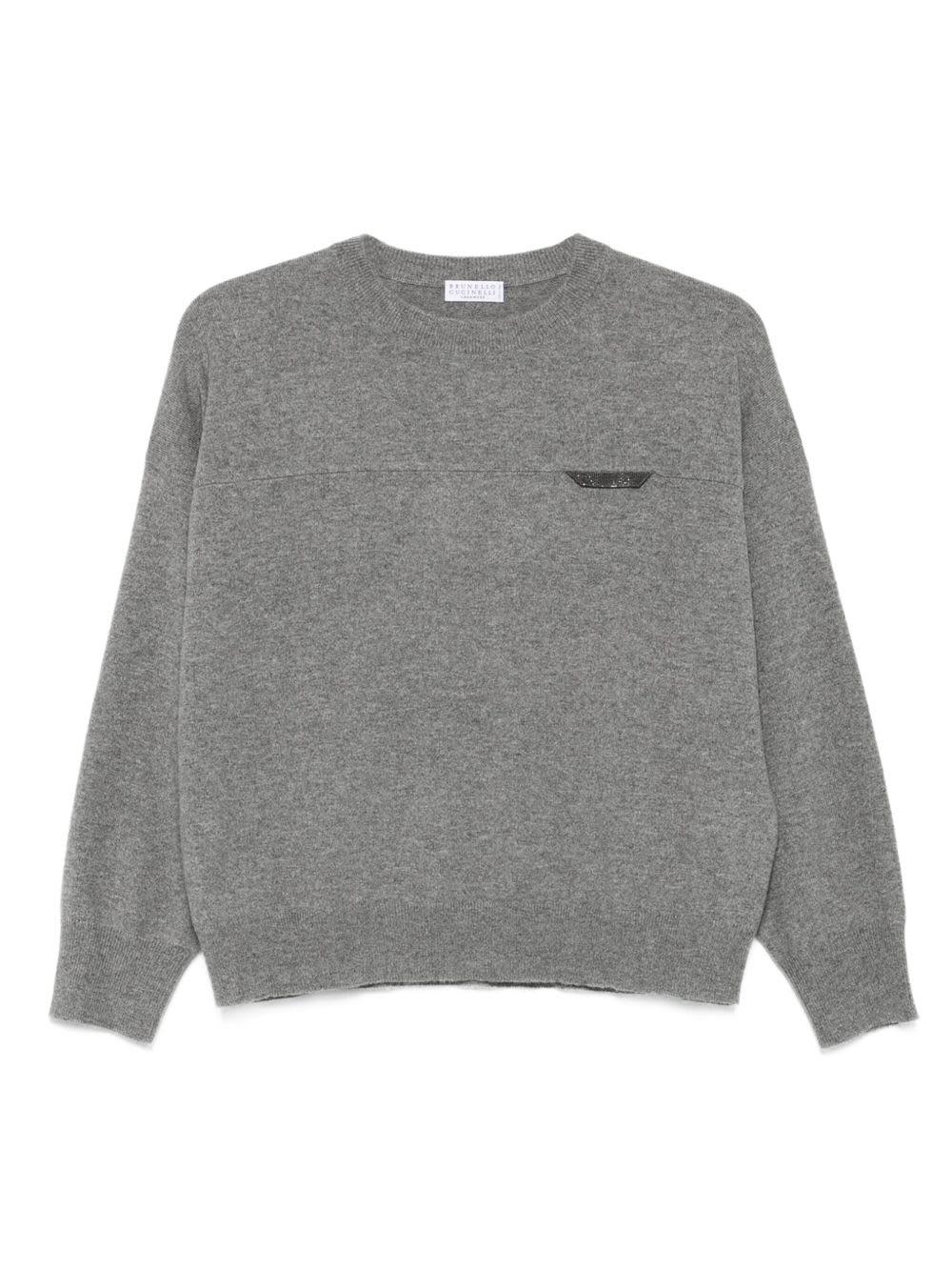 brunello cucinelli crewneck sweater with details