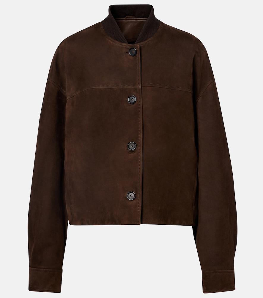 brunello cucinelli cropped suede jacket