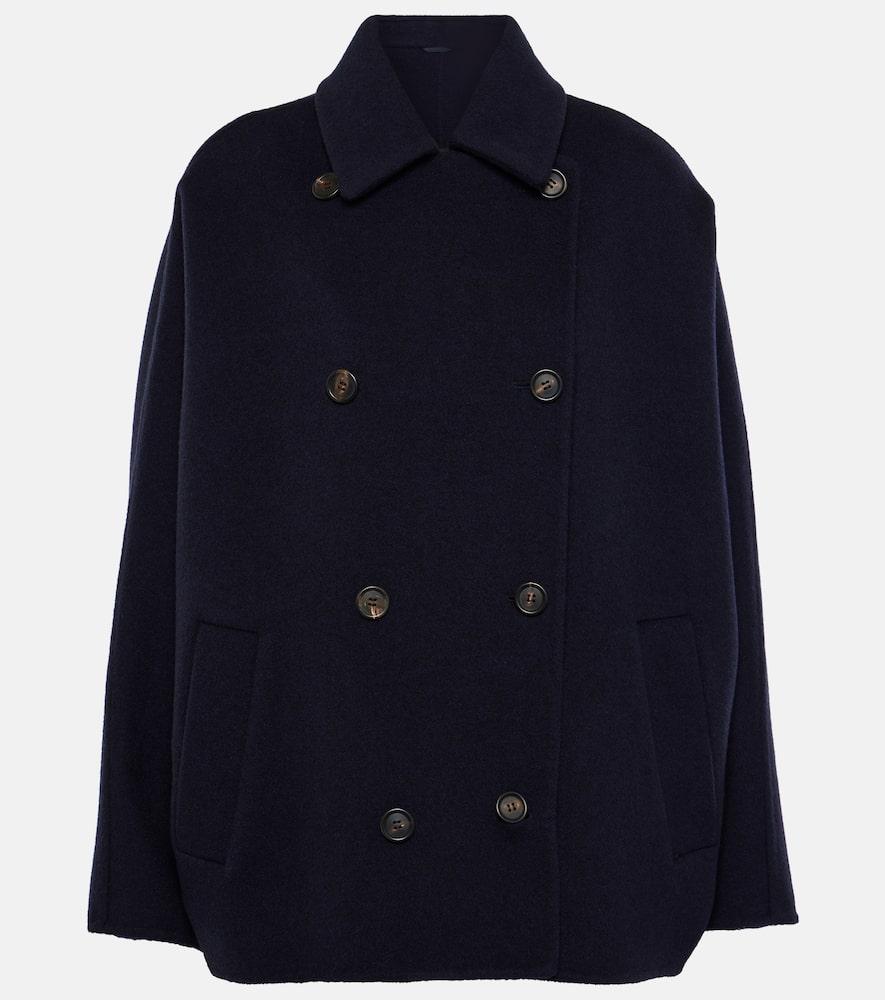 brunello cucinelli cropped wool and cashmere coat