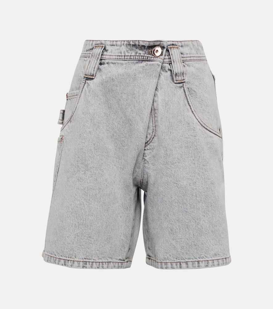 brunello cucinelli denim shorts