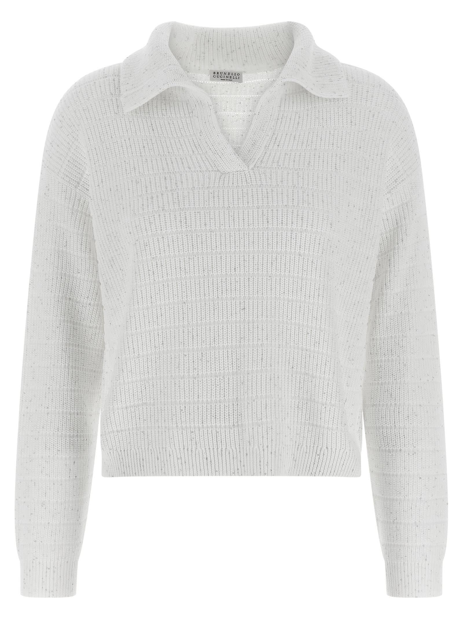 brunello cucinelli diamond cotton polo shirt