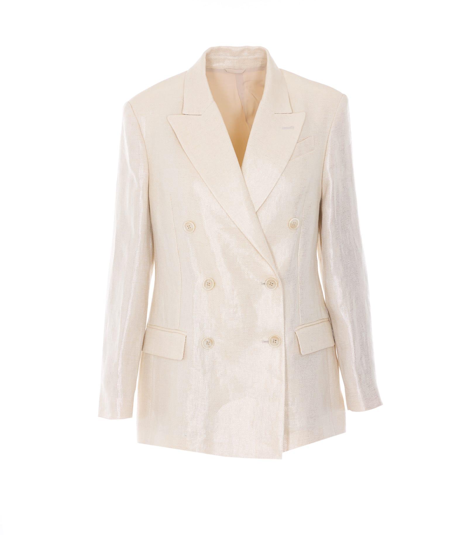 brunello cucinelli double breasted jacket