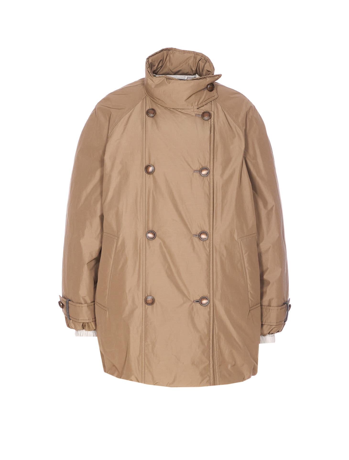 brunello cucinelli doule breasted down jacket