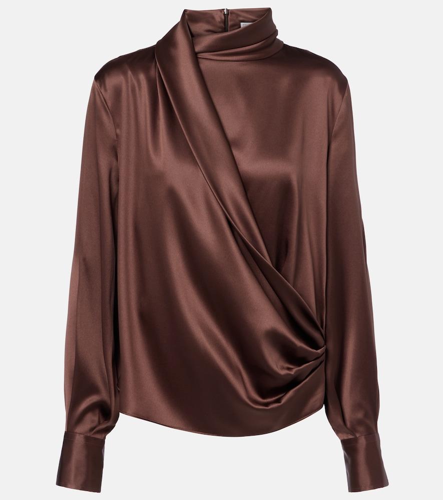 brunello cucinelli draped silk