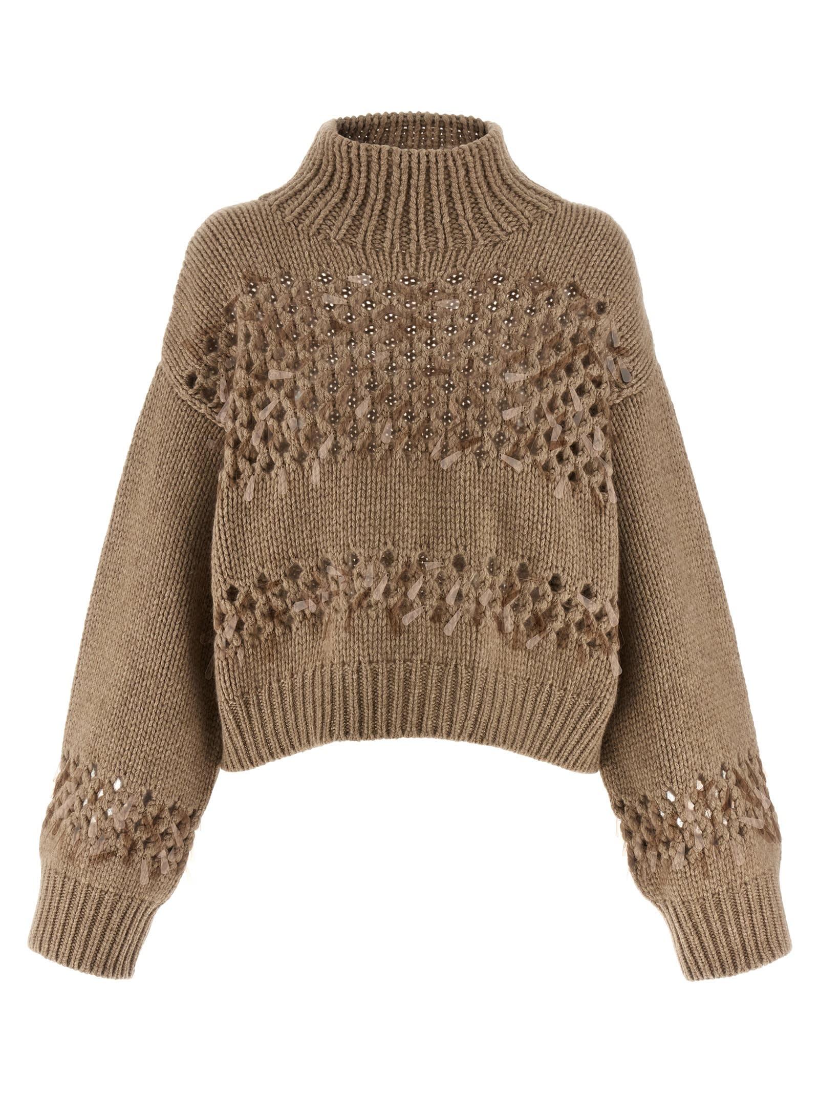 brunello cucinelli drop sequin sweater
