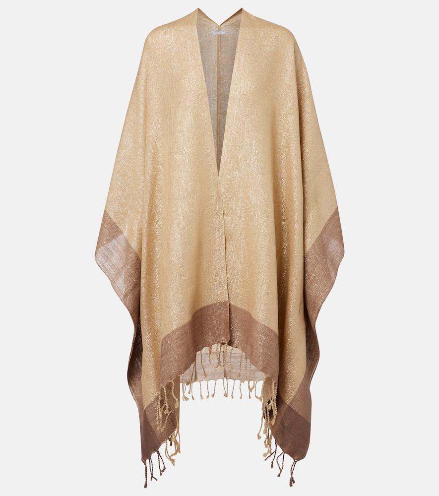 brunello cucinelli fringed linen