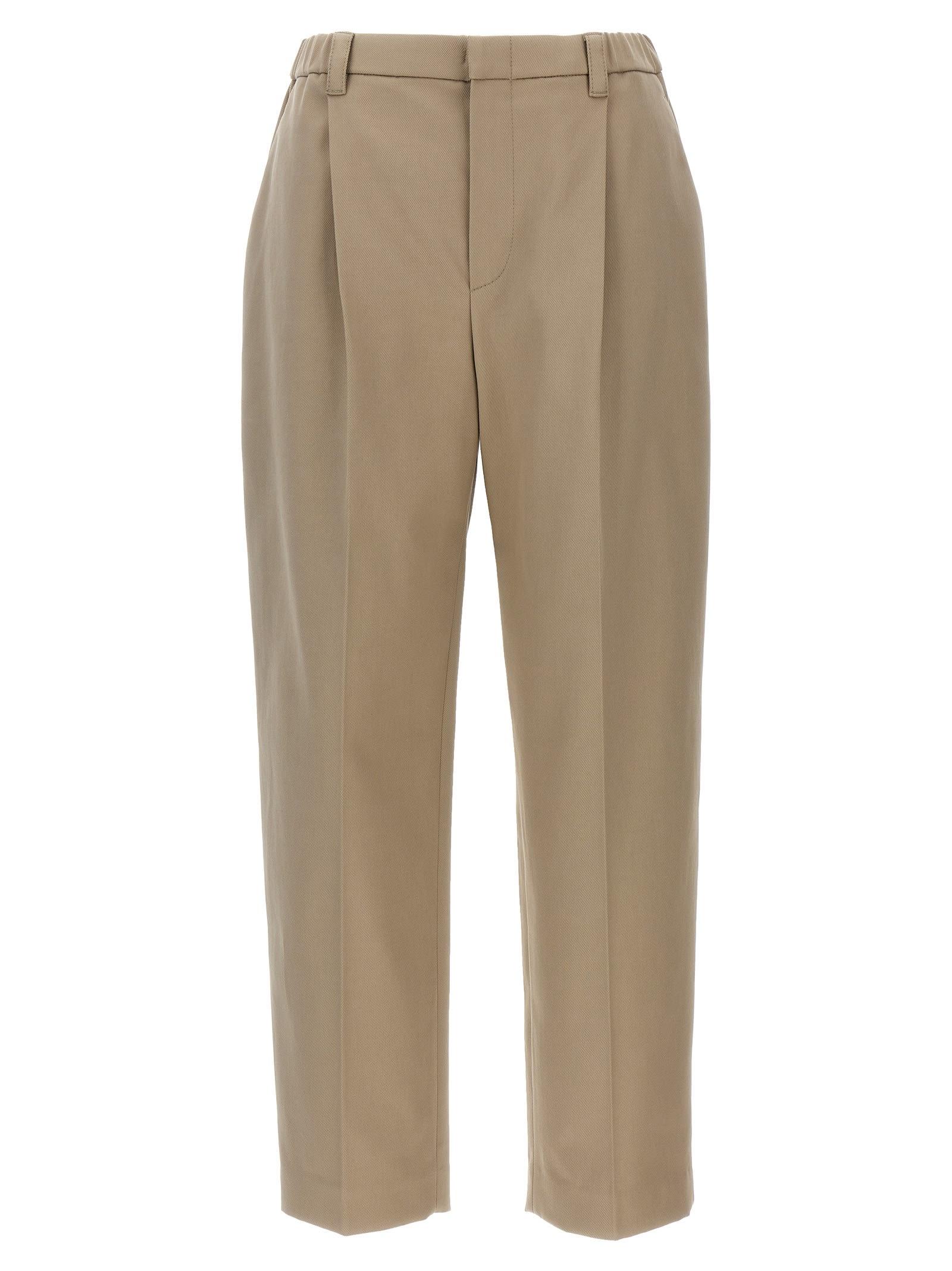 brunello cucinelli front pleat pants