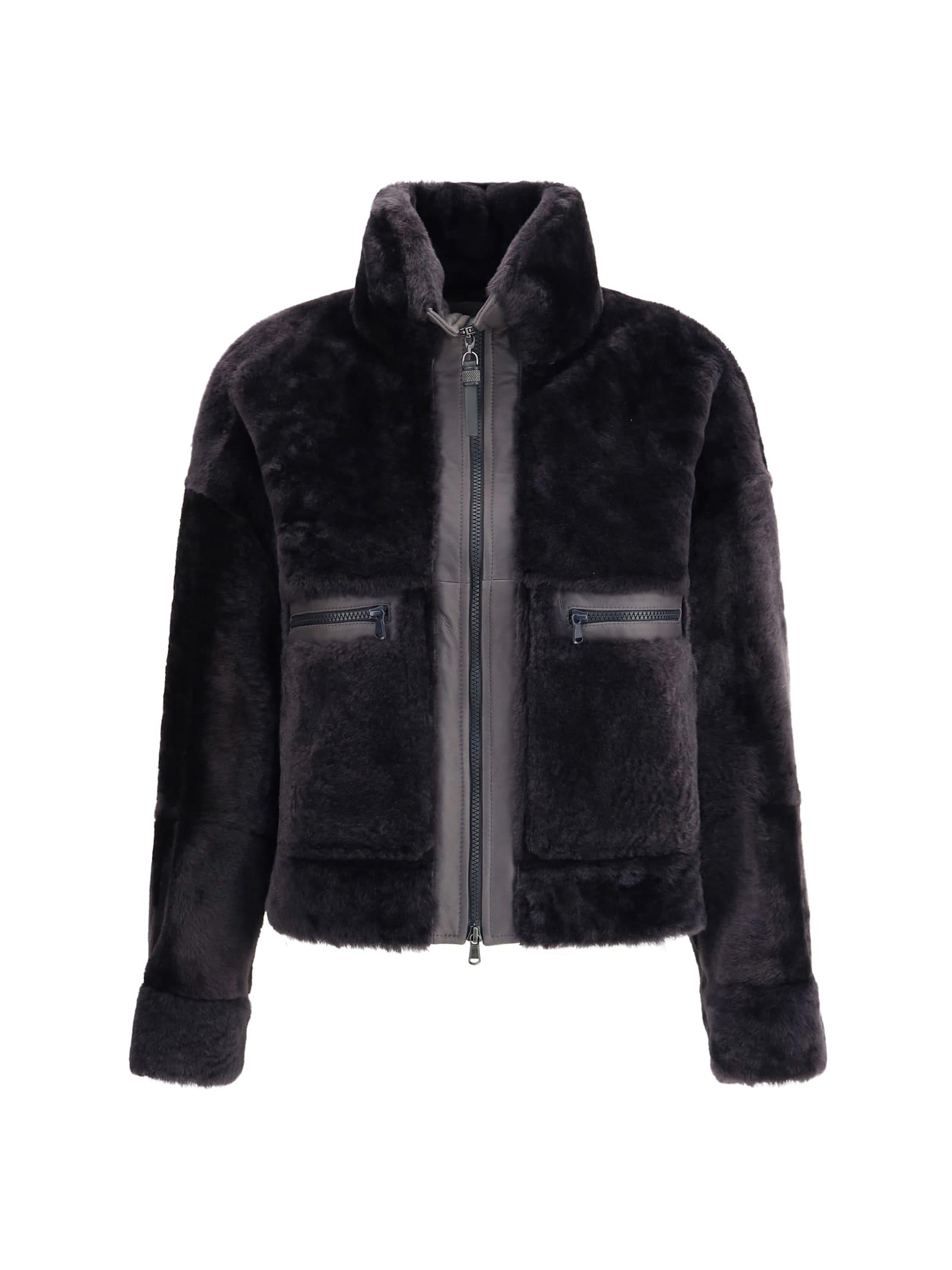 brunello cucinelli fur jacket