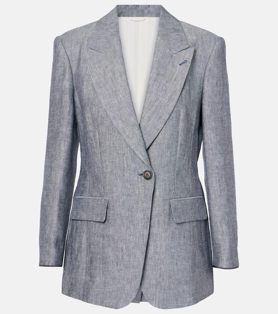 brunello cucinelli hemp and linen blazer
