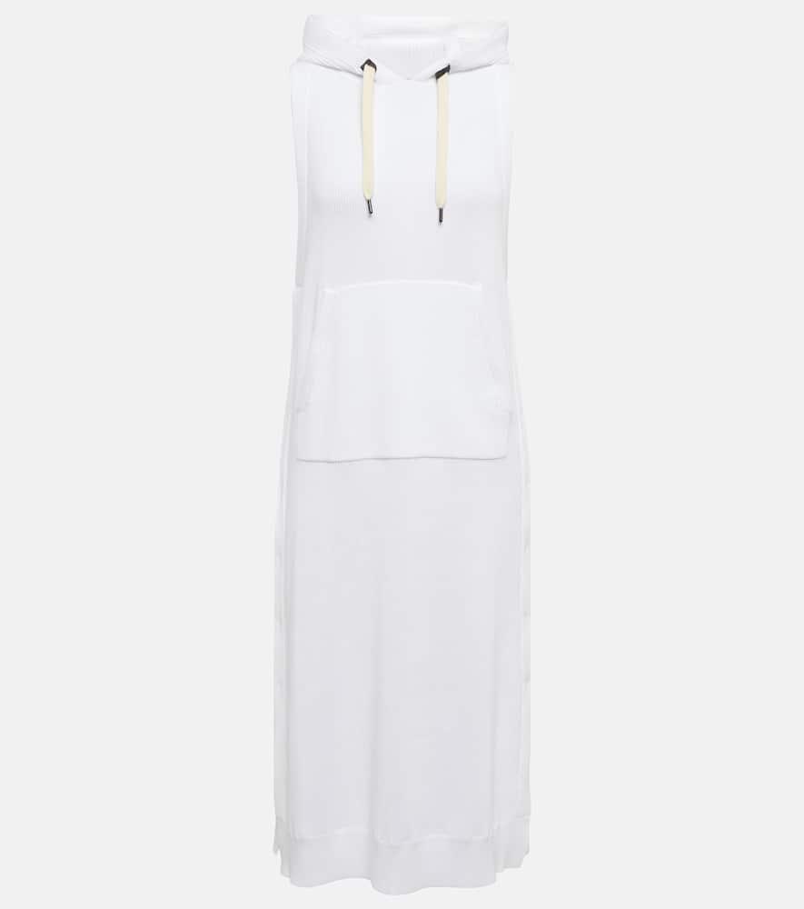 brunello cucinelli hooded midi dress