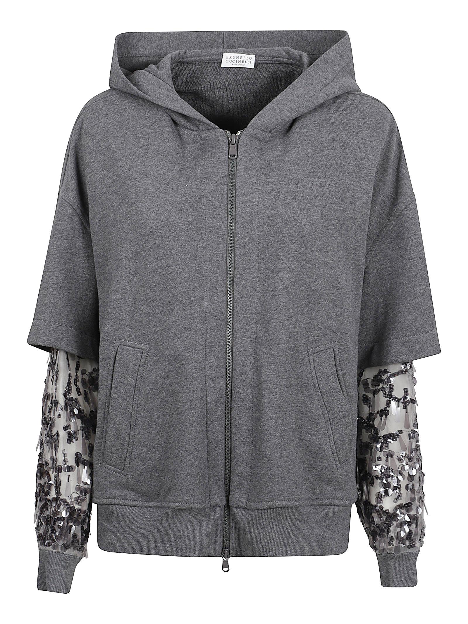 brunello cucinelli hooded zip jacket