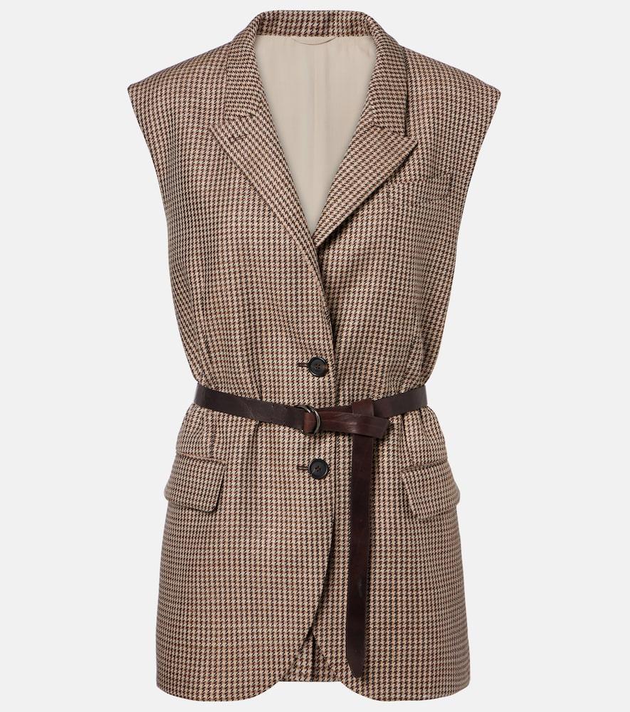 brunello cucinelli houndstooth wool