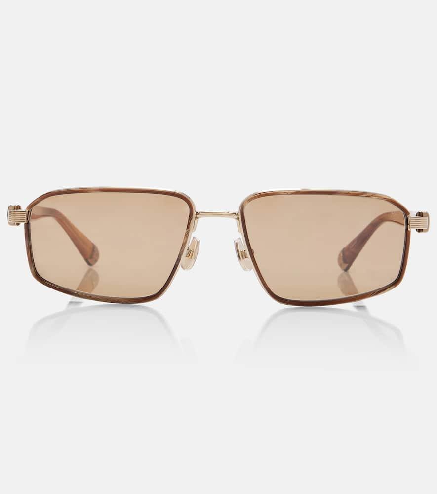 brunello cucinelli jarama rectangular sunglasses