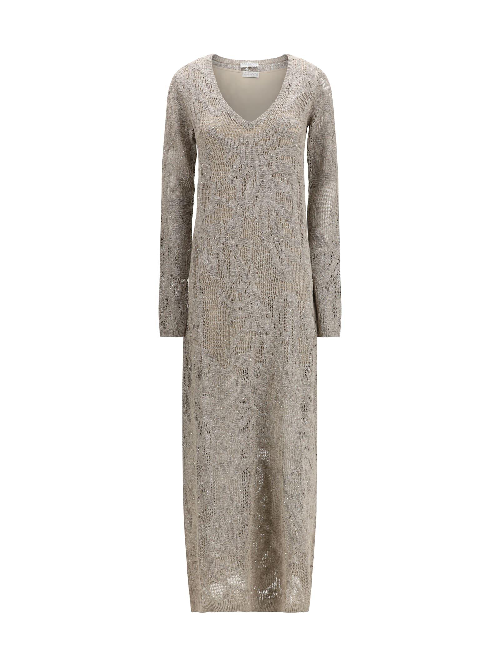 brunello cucinelli knit sequin dress
