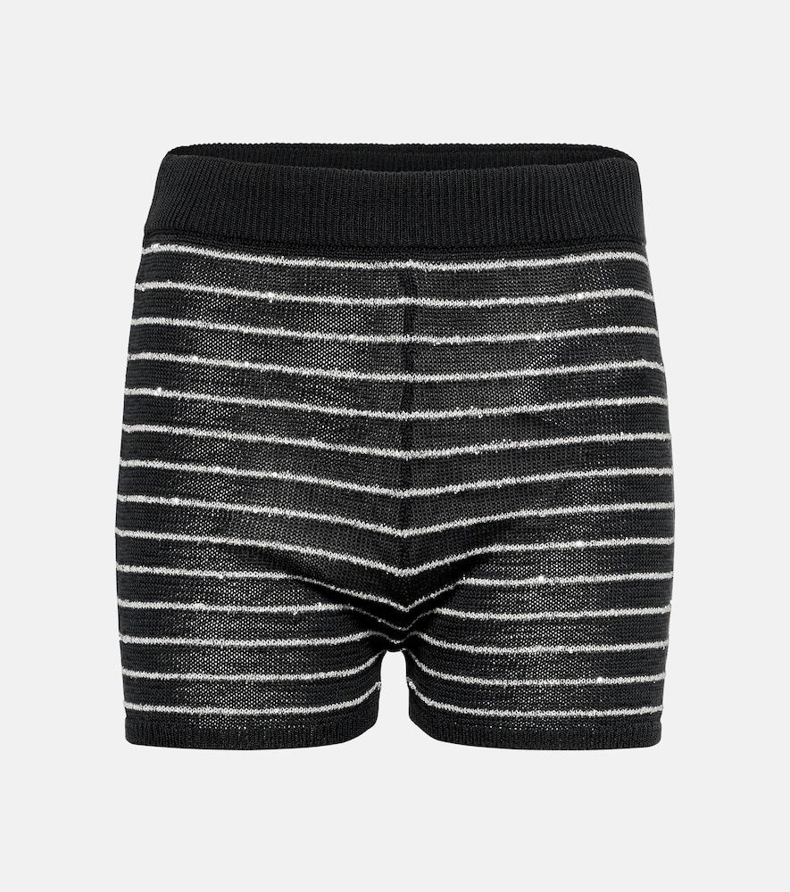 brunello cucinelli knitted cotton shorts
