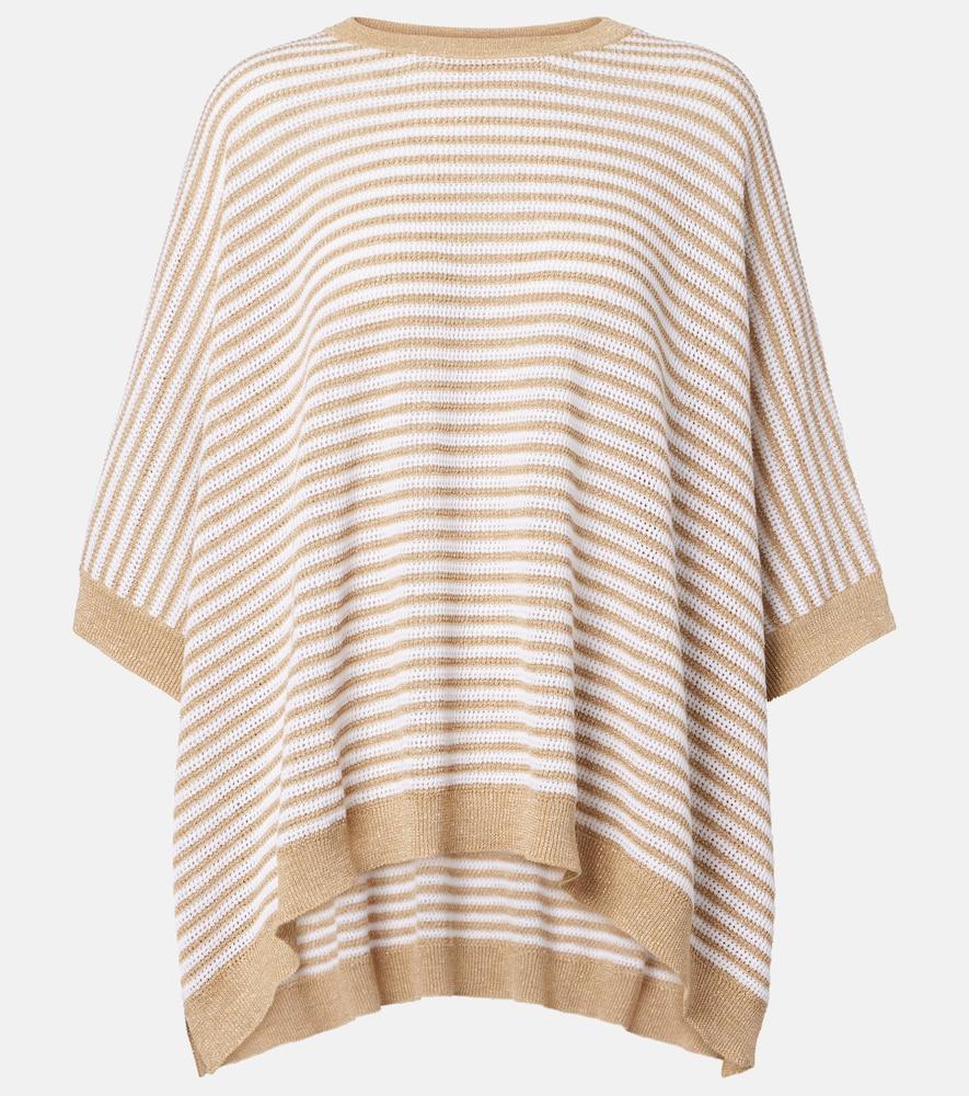 brunello cucinelli knitted striped top