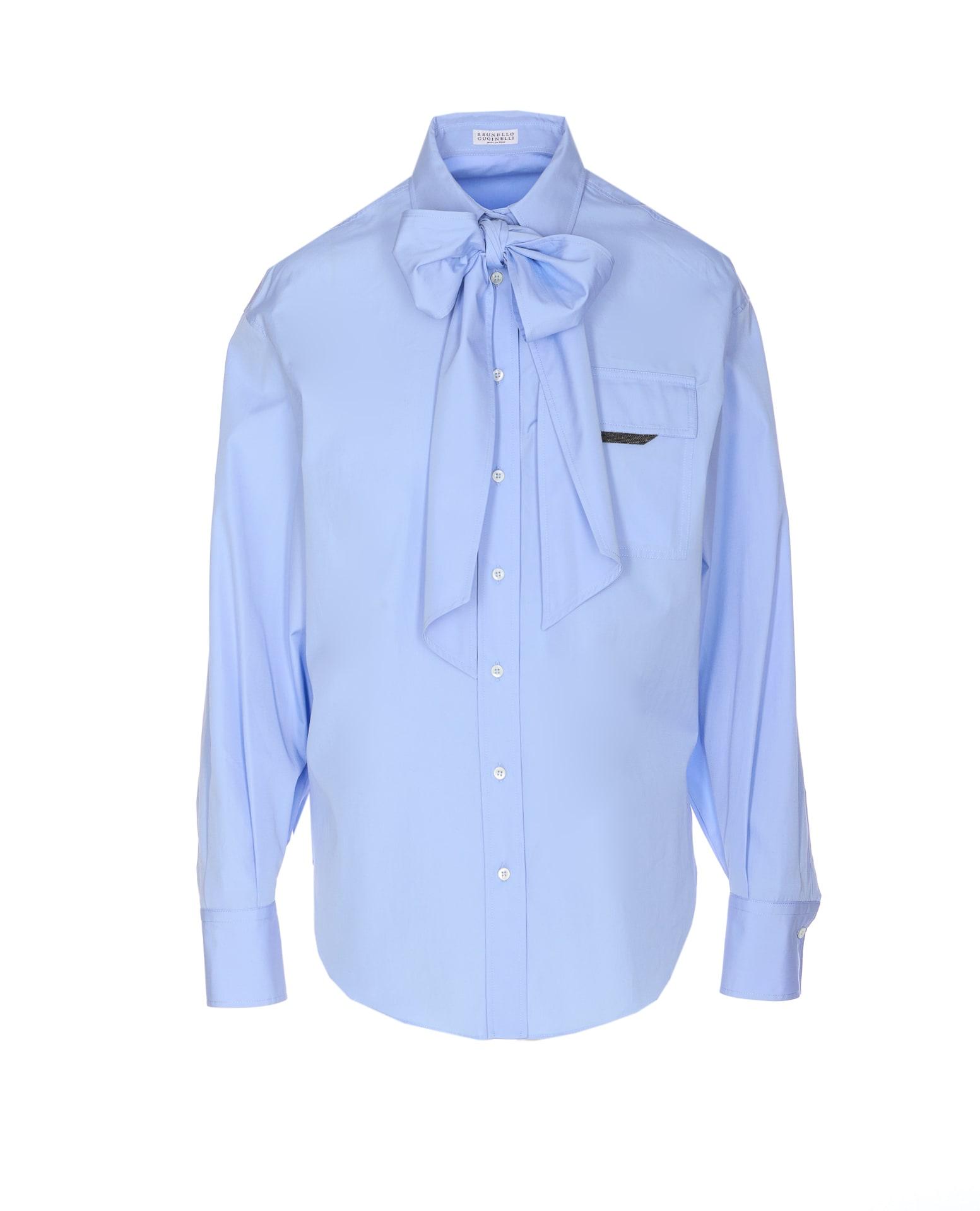 brunello cucinelli lavalliere shirt