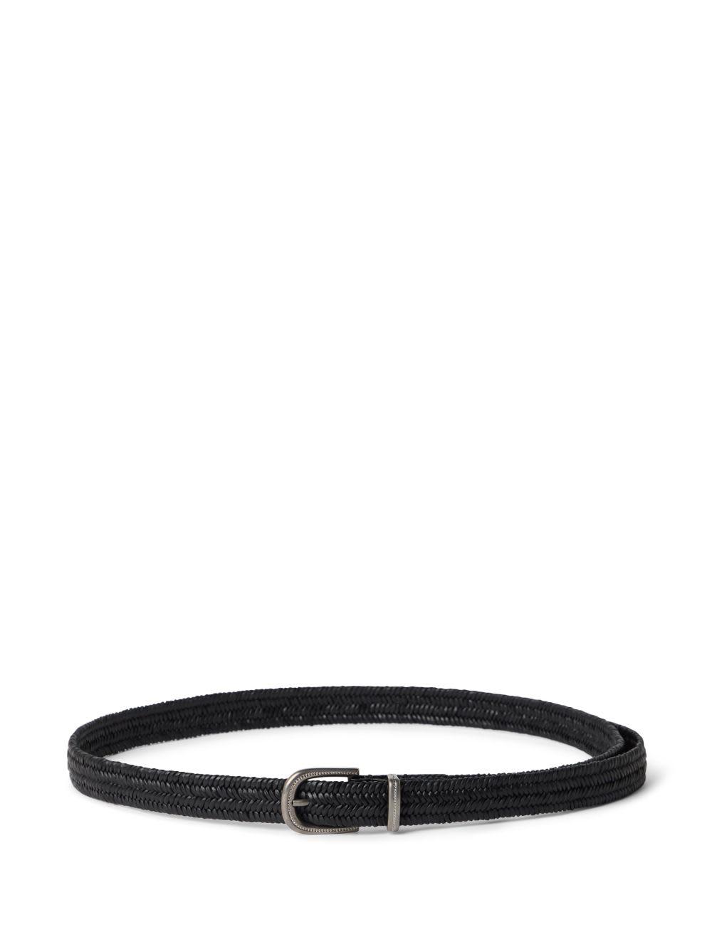 brunello cucinelli leather belt
