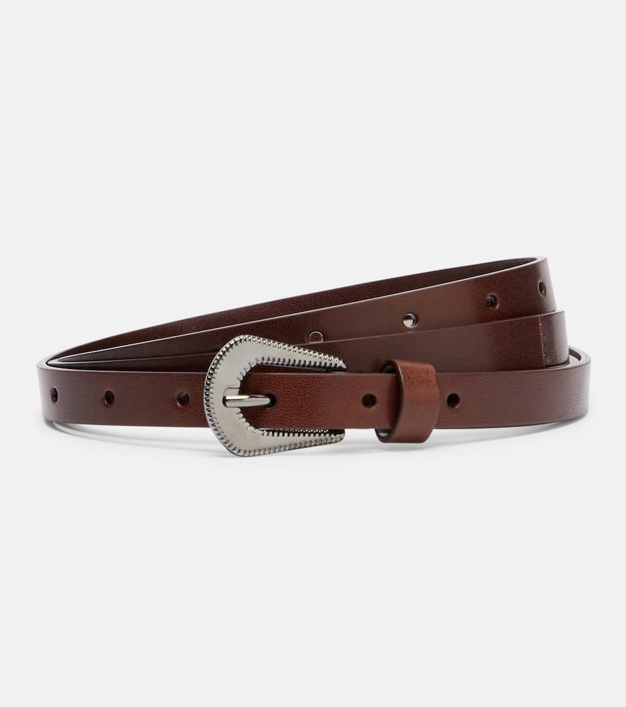 brunello cucinelli leather belt