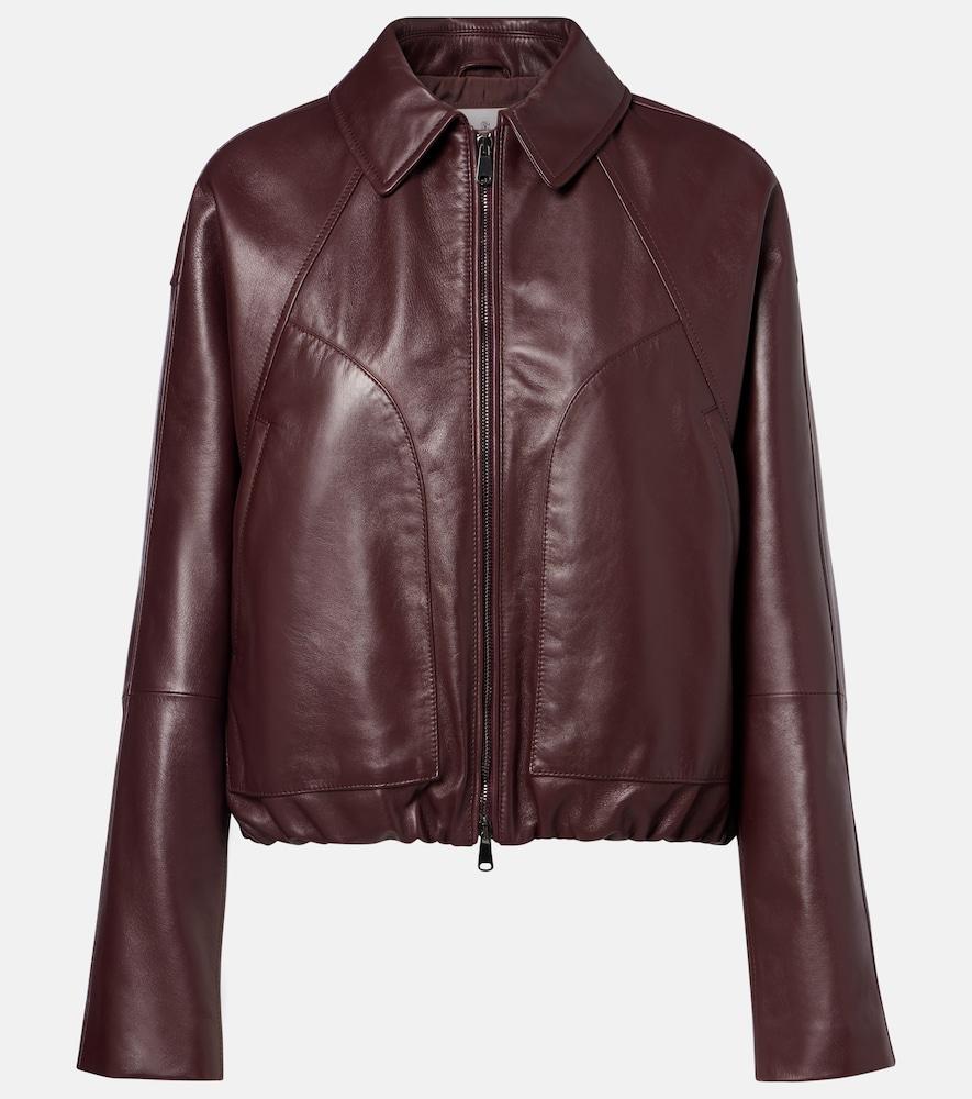 brunello cucinelli leather jacket