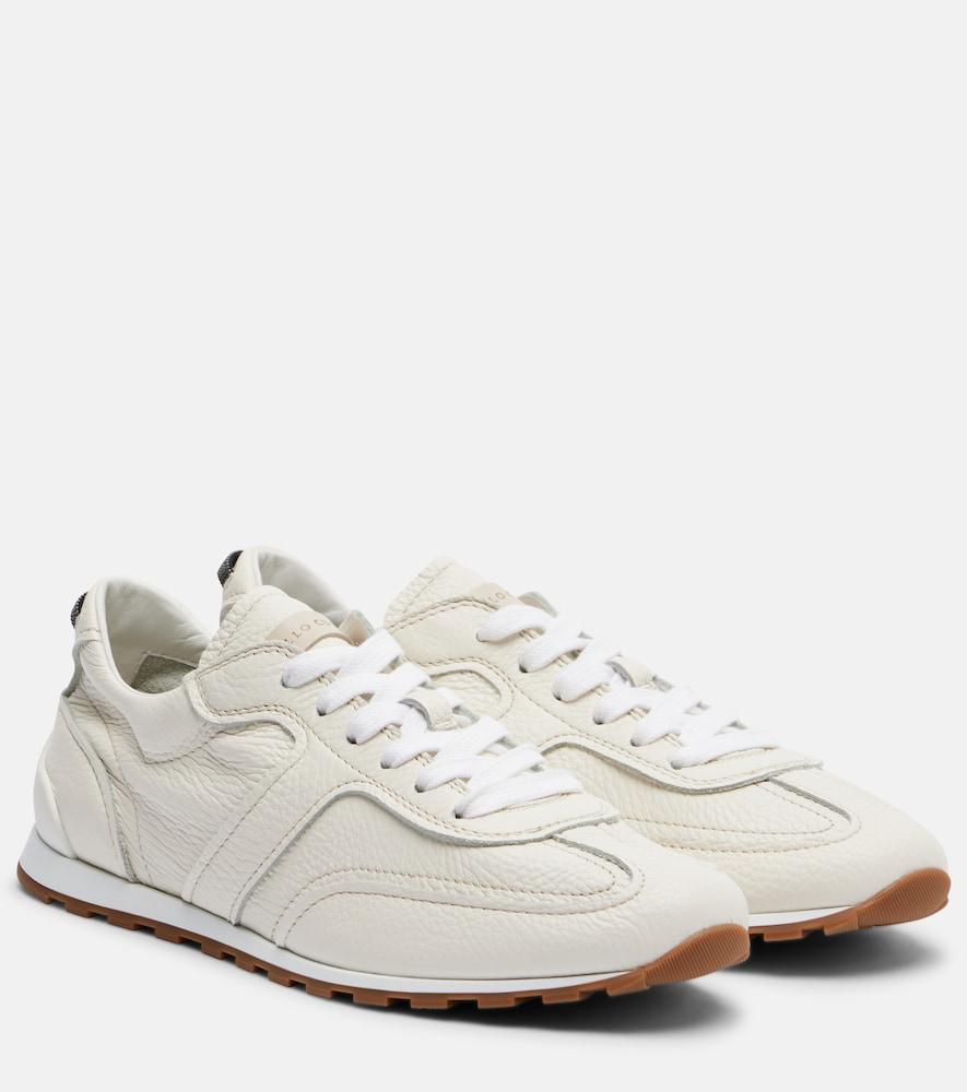 brunello cucinelli leather sneakers