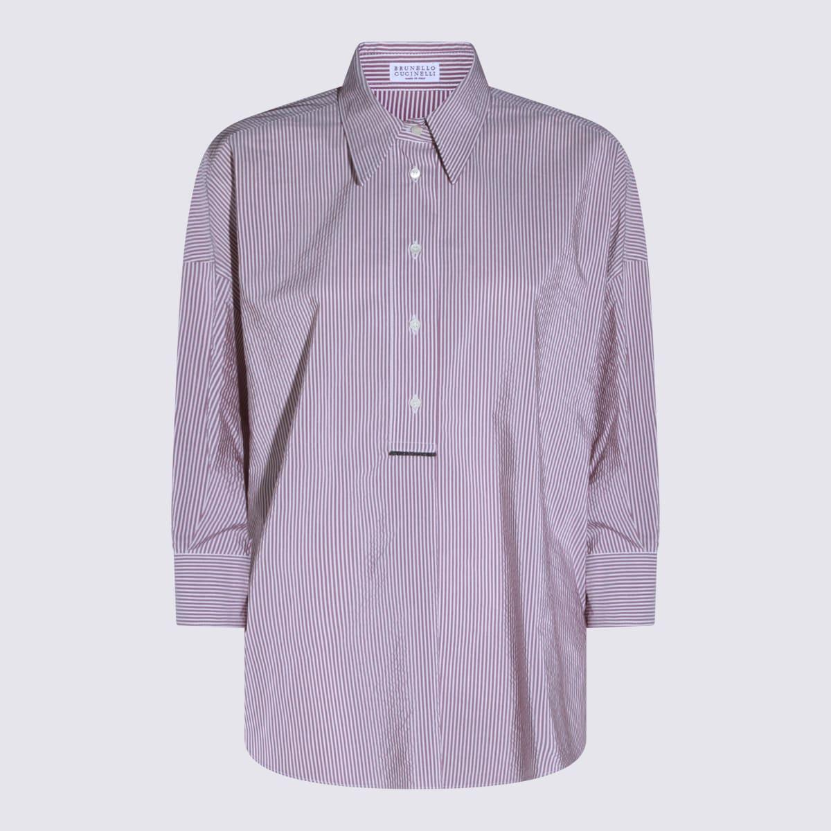 brunello cucinelli lilac cotton shirt