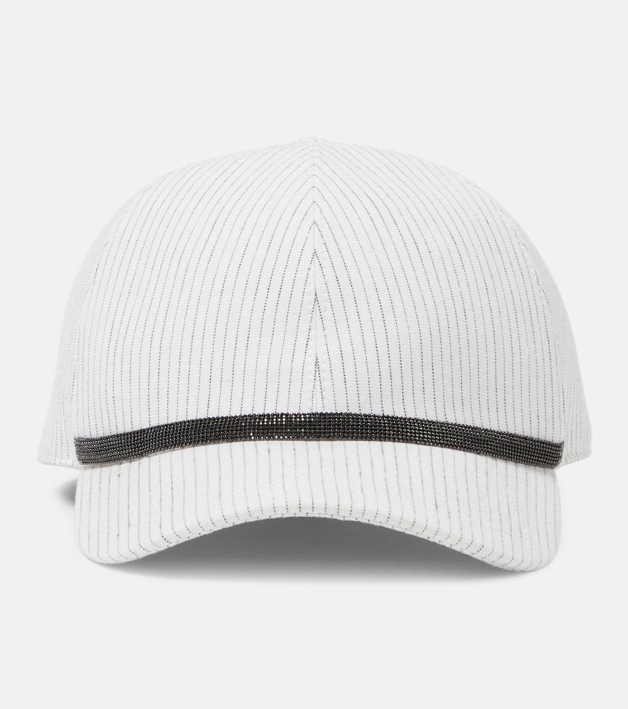 brunello cucinelli linen and cotton baseball cap