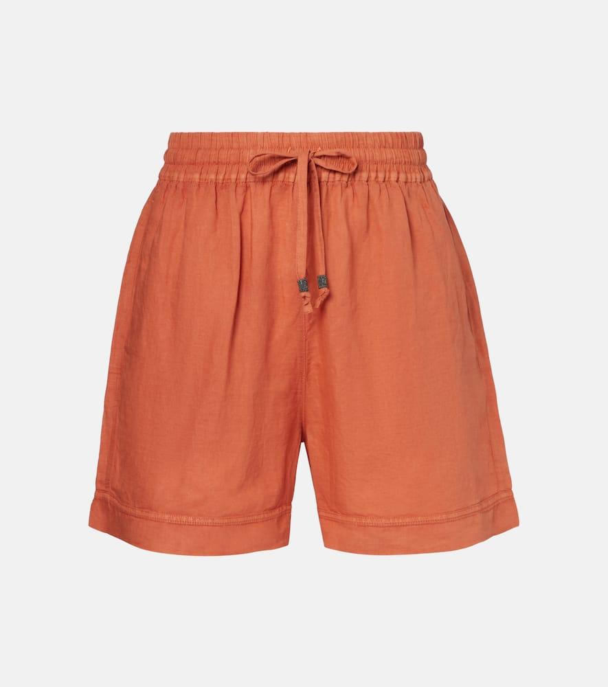 brunello cucinelli linen and cotton bermuda shorts