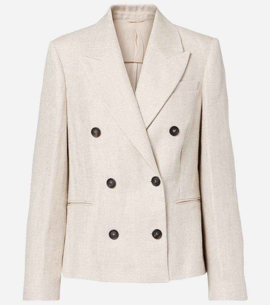 brunello cucinelli linen and cotton blazer