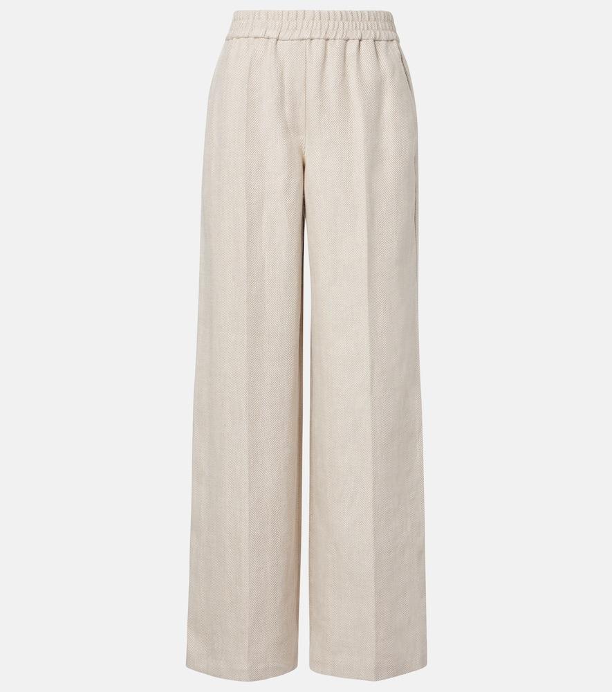 brunello cucinelli linen and cotton wide