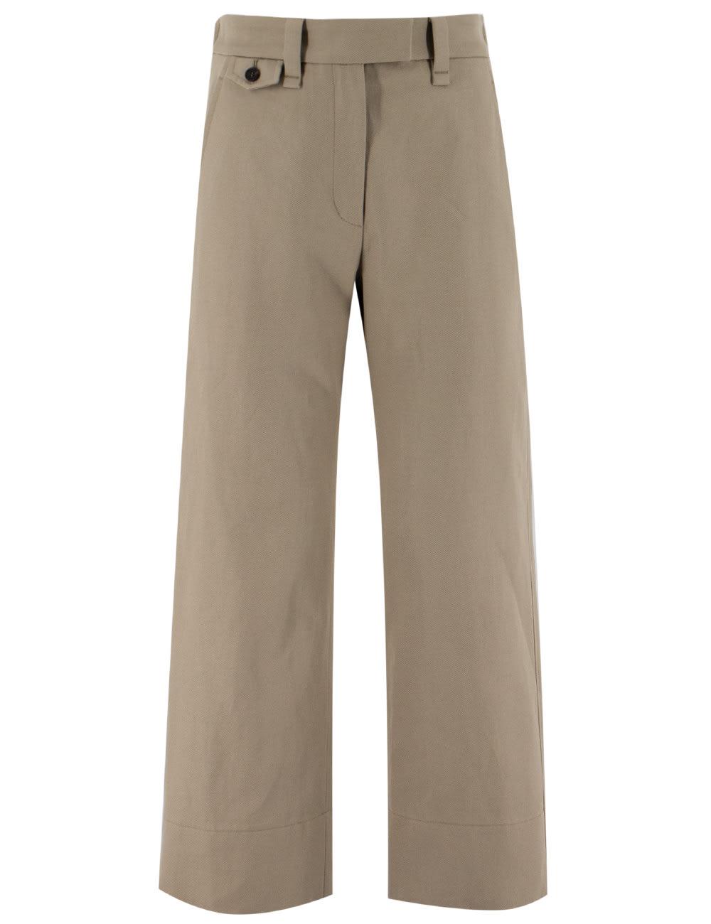 brunello cucinelli linen cotton trousers