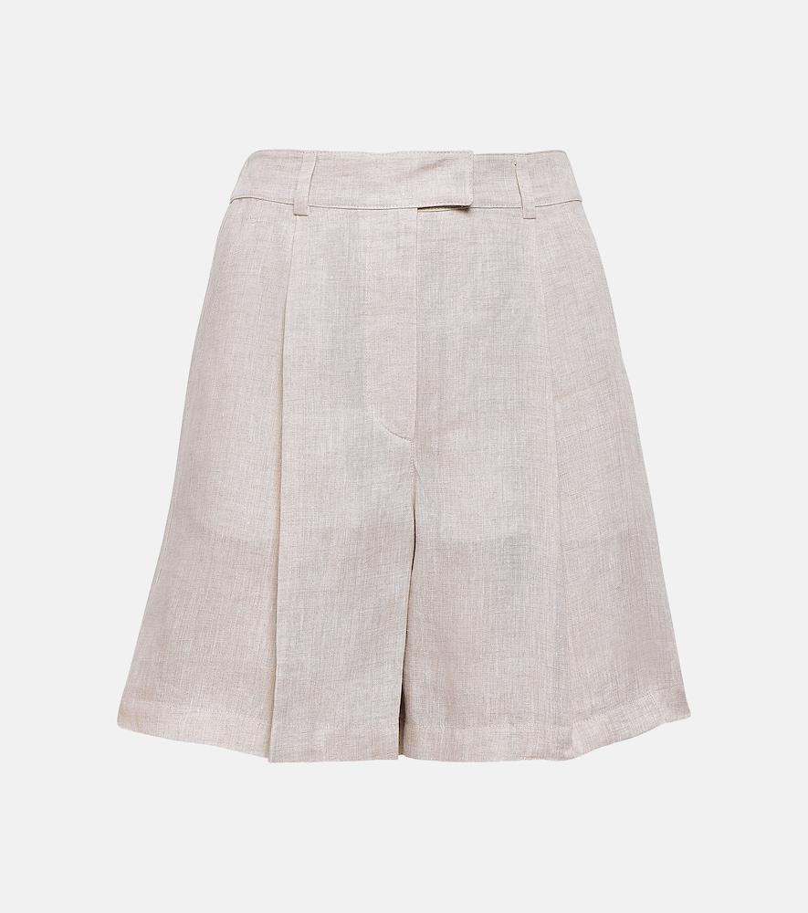 brunello cucinelli linen shorts