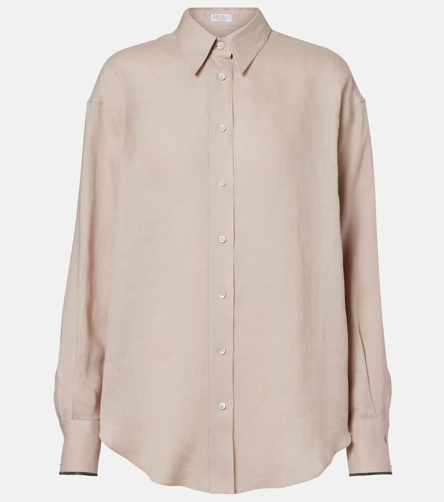 brunello cucinelli linen top