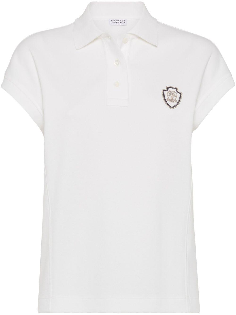 brunello cucinelli logo cotton polo shirt