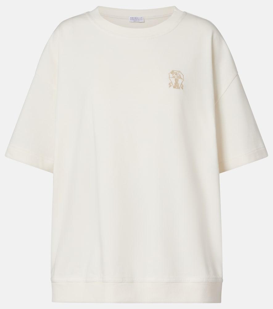 brunello cucinelli logo cotton t