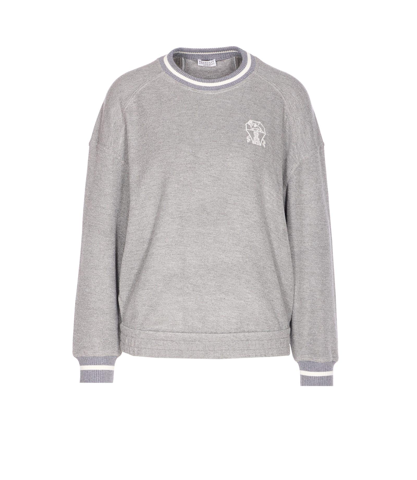 brunello cucinelli logo sweatshirt