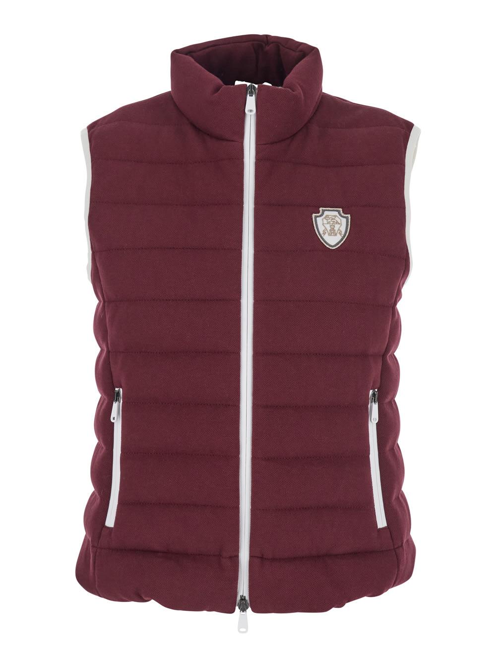 brunello cucinelli logo vest